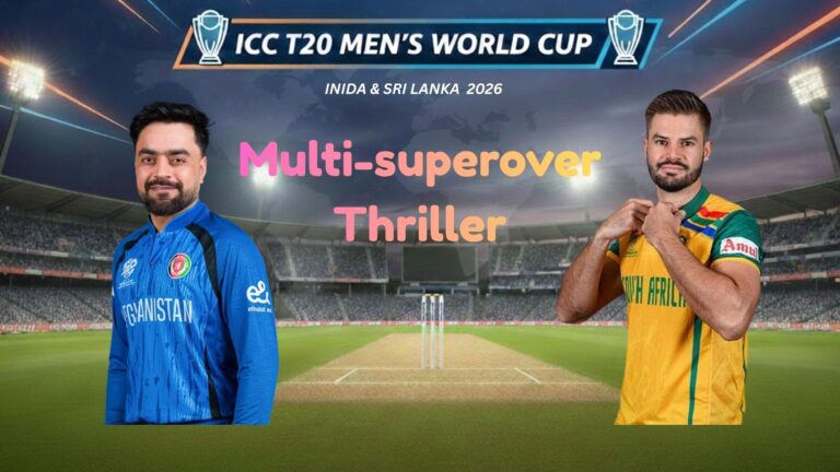 South Africa Edge Afghanistan in Double Super Over Thriller; SA vs Afg ICC T20 World Cup 2026